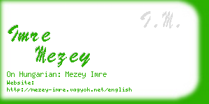 imre mezey business card